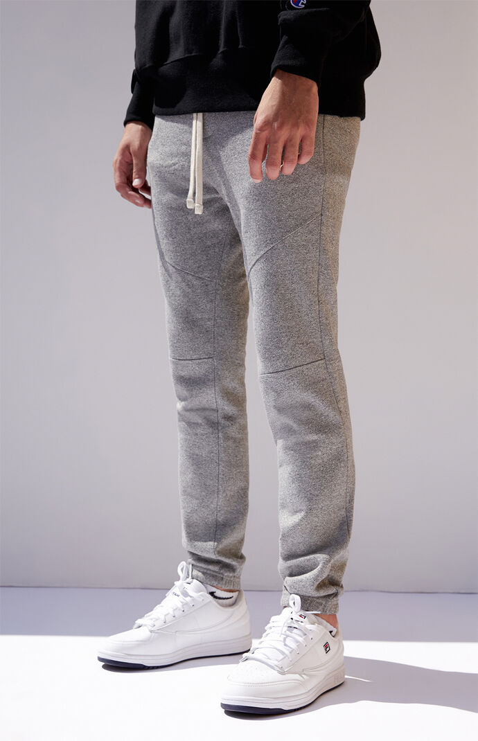Heather Gray Paneled Sweatpants