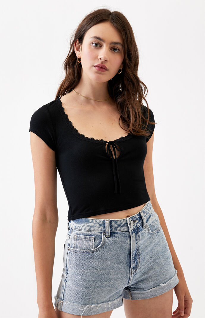 Me To We Barcelona Crop Top At Pacsun Com