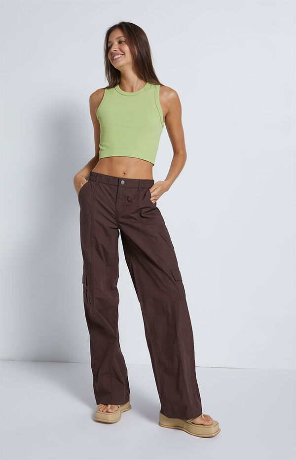 Brown Low Rise Baggy Cargo Pants Wishupon