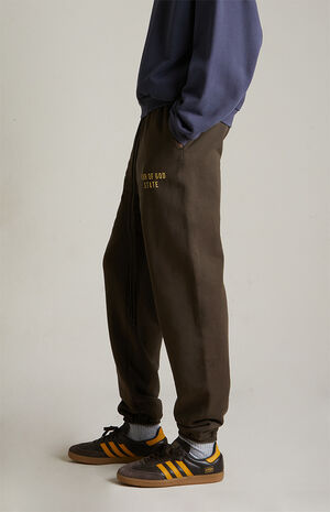 Brown Heavy Fleece Sweatpants image number 4