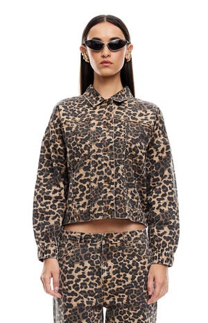 Leopard Carmela Denim Jacket image number 1