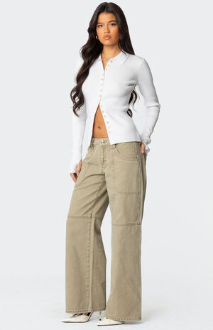 Morgan Low Rise Carpenter Jeans image number 3