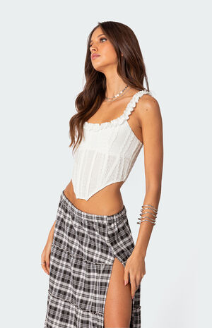 Textured Ruffle Corset image number 4