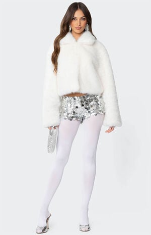 Nathalie Cropped Faux Fur Jacket image number 2