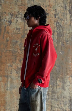 Red Buckin Bronco Full Zip Hoodie image number 2