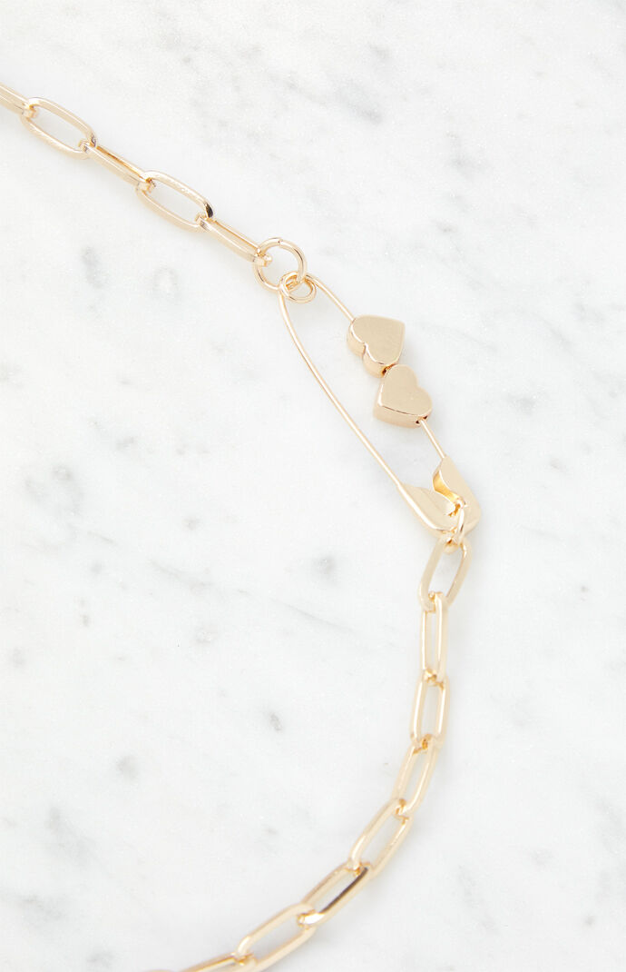 Safety Pin Chain Necklace