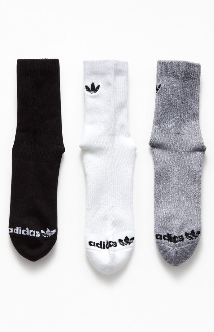 Three Pack Trefoil Mid Crew Socks