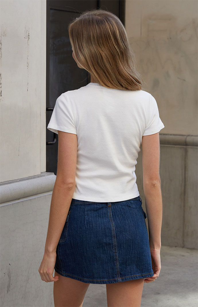 John Galt Dark Blue Agatha Denim Mini Skirt