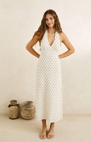 Sandy Halter Midi Dress image number 5