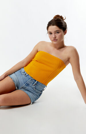 Longline Sweater Tube Top image number 4