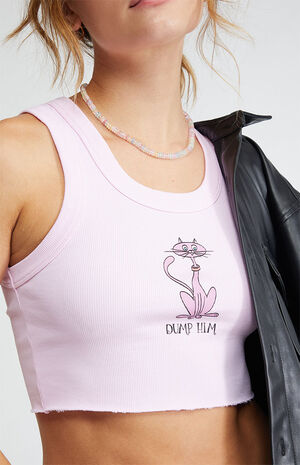 Dump Him Cat Tank Top image number 2