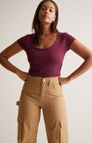 Sculpting Hazel Fitted Scoop Top image number 4