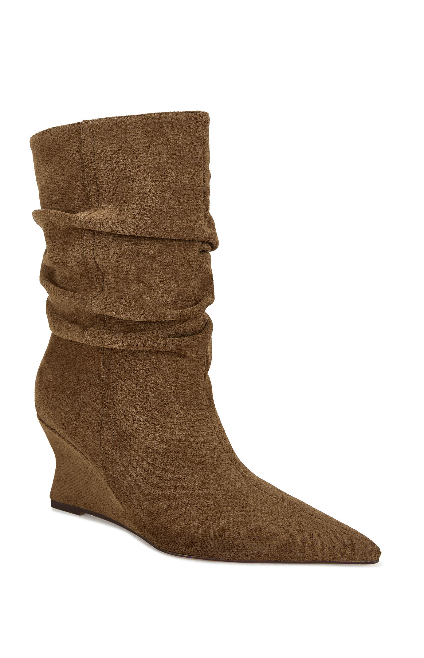 AZALEA WANG Asaf Tan Wedge Booties