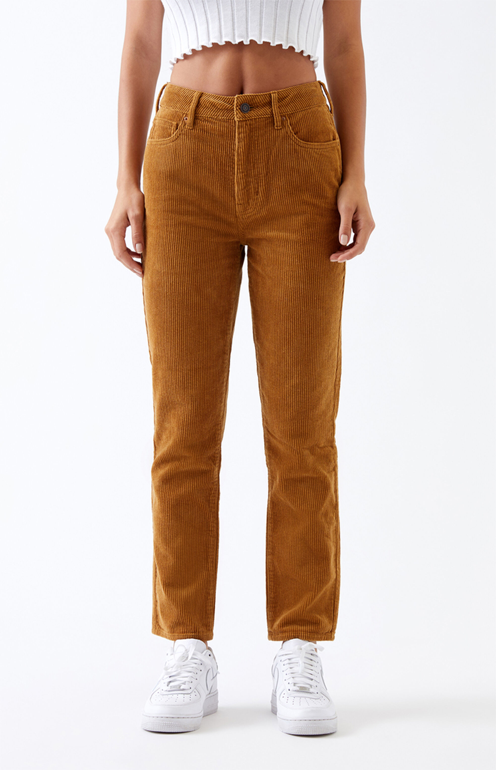 PacSun Tan Corduroy Mom Pants PacSun