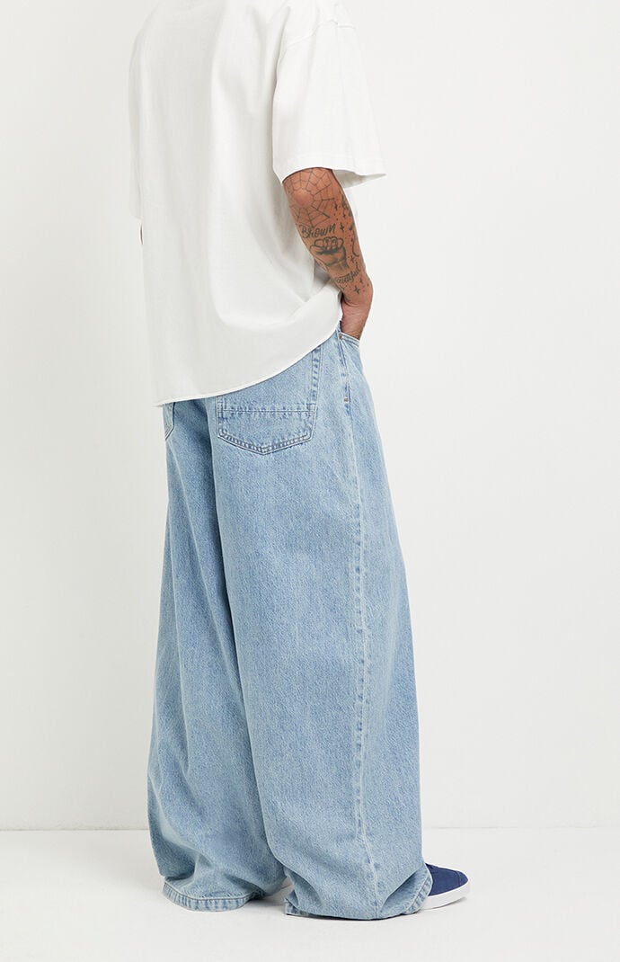 Pacsun Ryder Ultra Baggy Jeans Light Blue