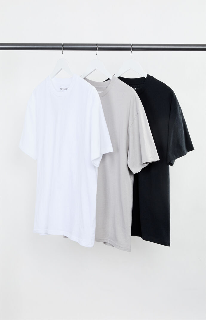 Pacsun 3 Pack Reese Solid Color T-Shirts