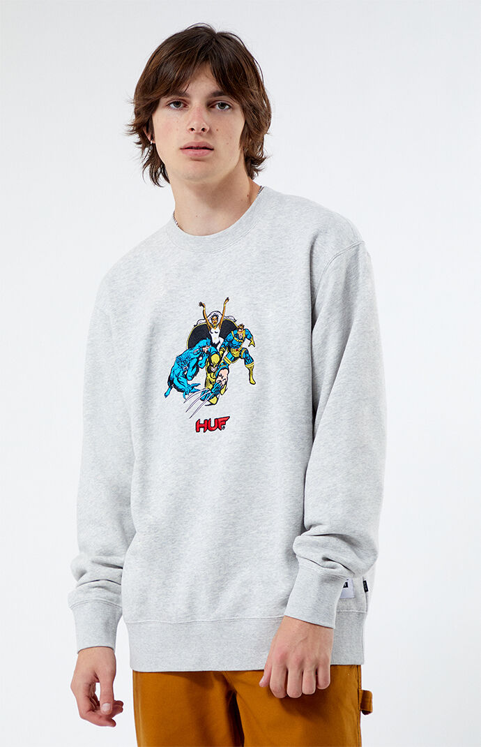 HUF x X Men Mutant Team Crew Neck Sweatshirt PacSun