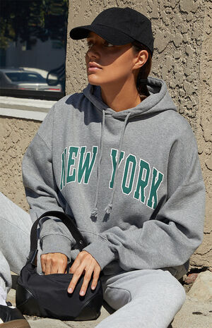 Gray New York Hoodie image number 1