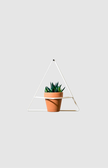 White Triangle Wall Planter