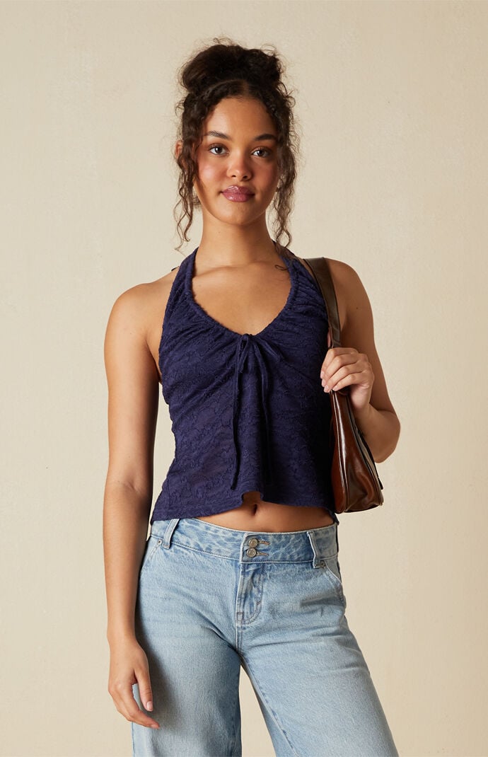 Your Favorite Isabel Floral Crochet Halter Top