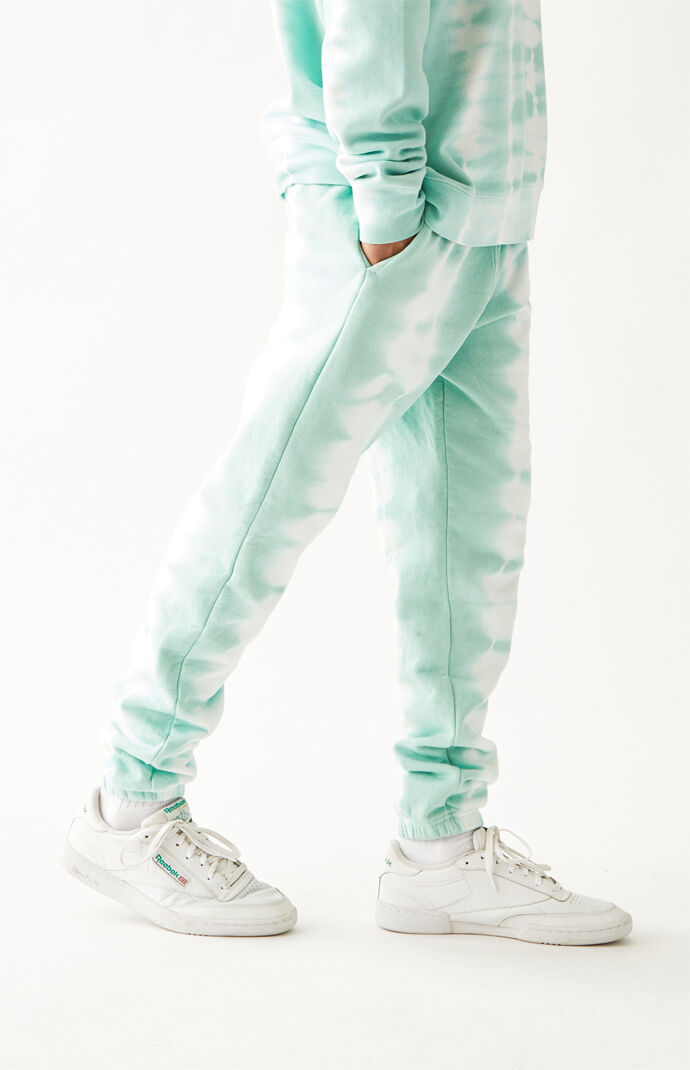 Green tie dye champion discount sweatpants