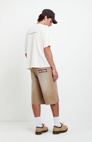 Austin Extreme Baggy Jean Shorts Patch Carpenter Tan image number 1