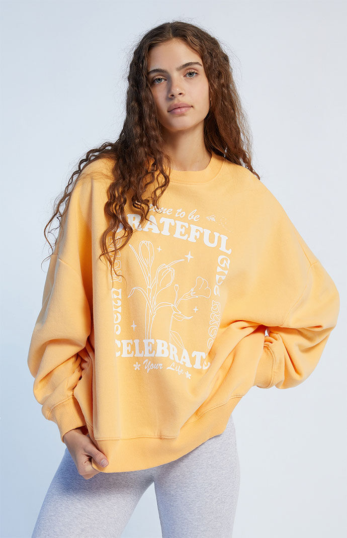 PacSun Celebrate Your Life Ex Boyfriend Crew Neck Sweatshirt PacSun