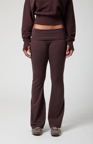 PAC DRIFT Active Fold-Over Waistband Flare Yoga Pants image number 2