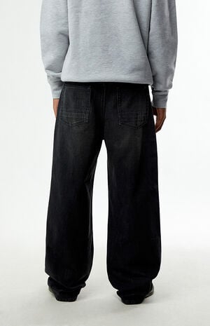 Blake Extreme Baggy Jeans Plaid Washed Dark Gray image number 4