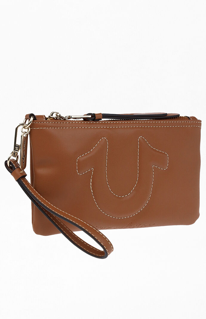 True Religion Bombe Horseshoe Zip Wristlet Pouch