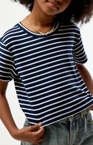 Striped Ribbed Skimmer T-Shirt image number 3