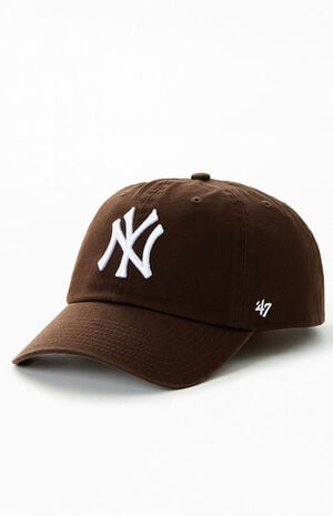Brown NY Yankees Dad Hat image number 4