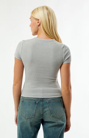 Marci Waffle Knit Crew Neck T-Shirt image number 5