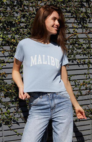 Light Blue Malibu Cropped T-Shirt image number 1