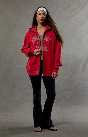 Alabama Crimson Tide Embroidered Zip Up Hoodie image number 5