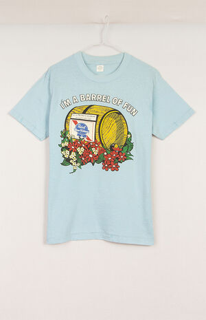 Upcycled Pabst Blue Ribbon T-Shirt image number 1