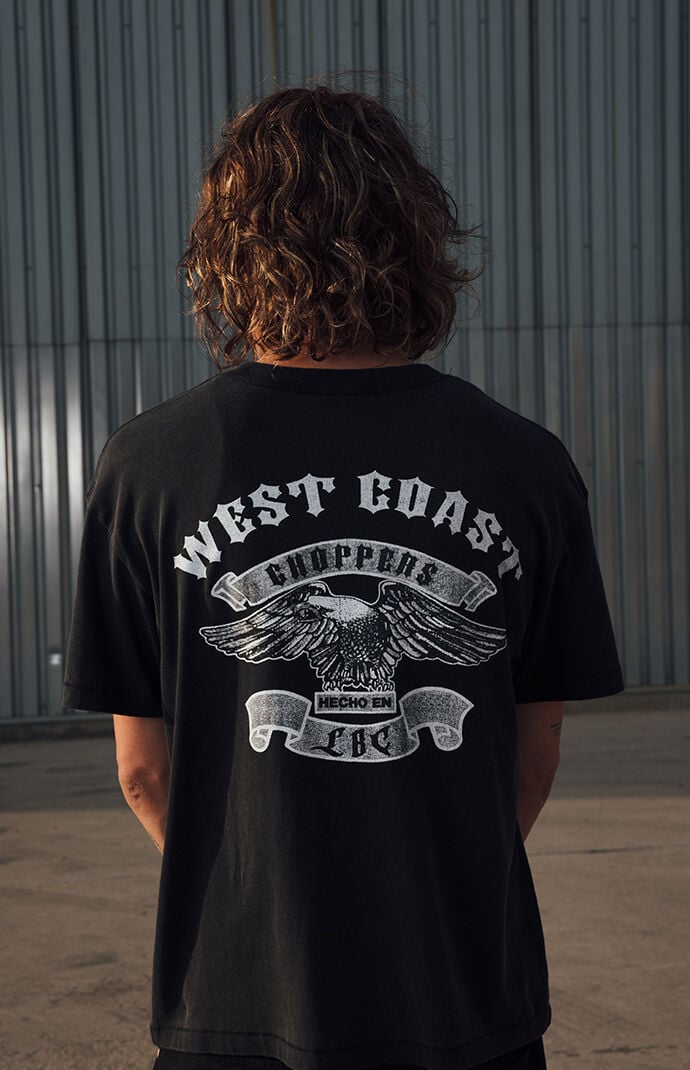 West Coast Choppers Men's Heritage Pocket T-Shirt in Washed Black - Size Small