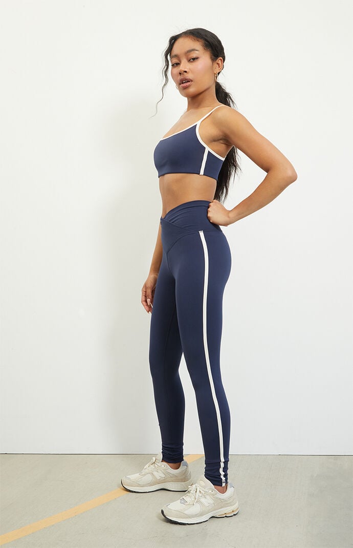 PAC 1980 PAC WHISPER Active Navy Side Tracked Yoga Pants | PacSun