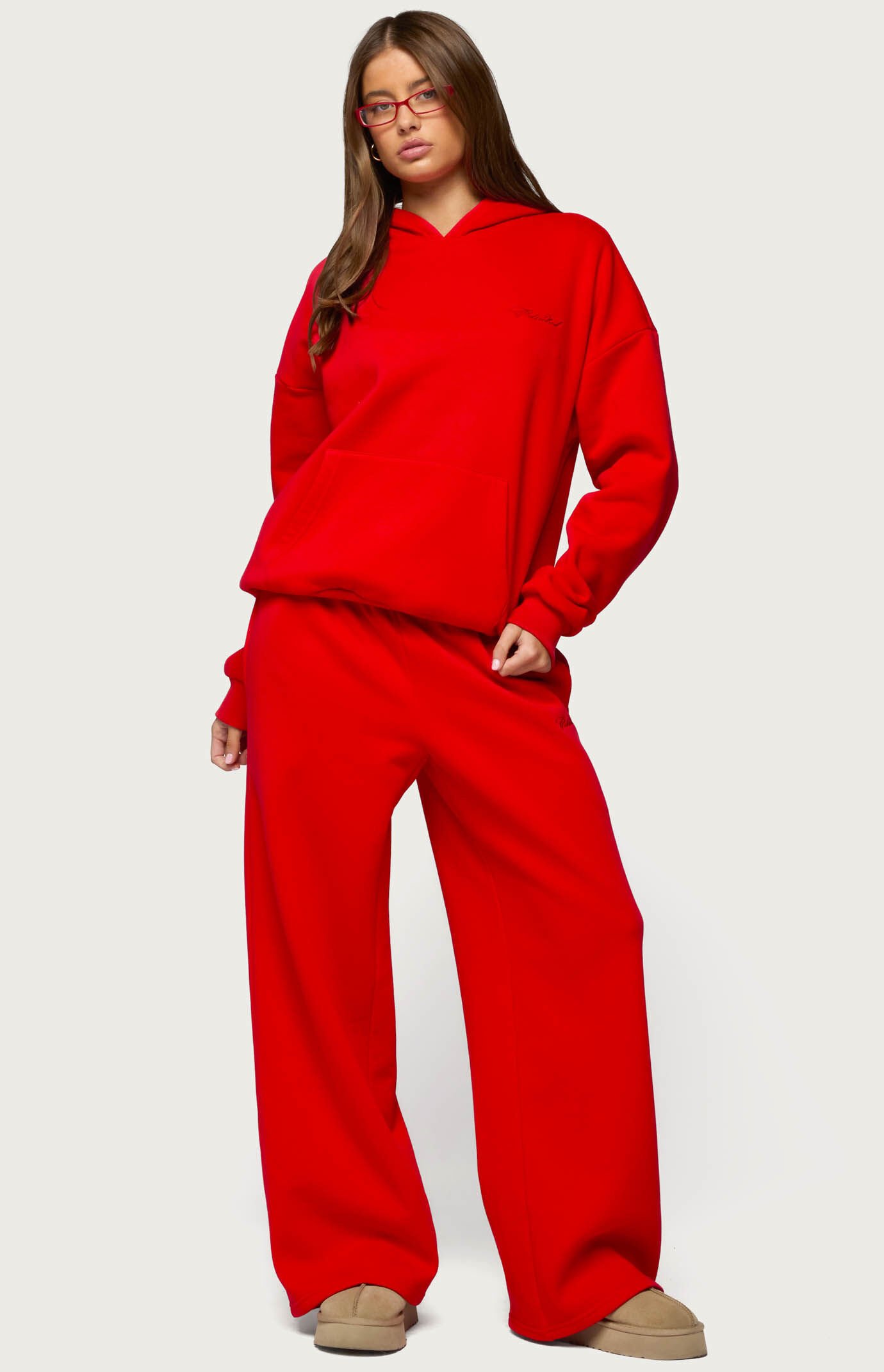 Edikted Basic Girl Wide Leg Sweatpants