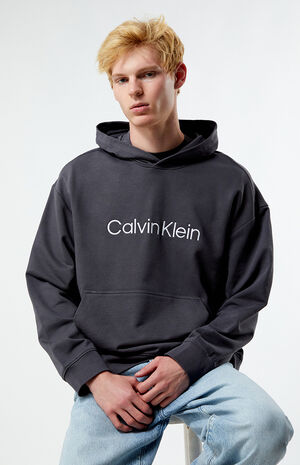 Relaxed Fit Logo Terry Pullover Hoodie image number 1