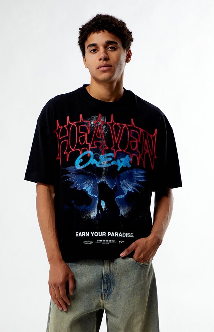 Pacsun Heaven On Earth Cropped Boxy T-Shirt | PacSun