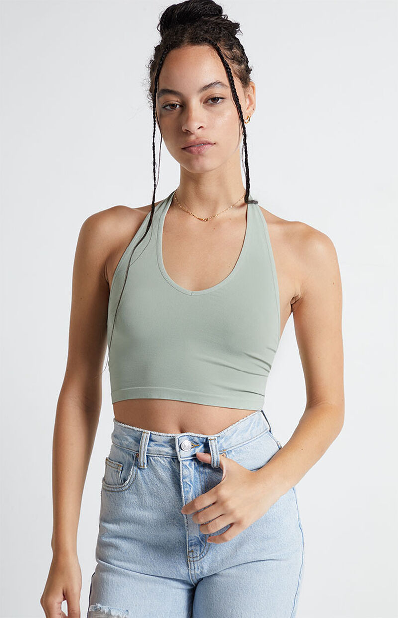 Contour Clover Seamless Halter Top (4 Colors) only $11.47