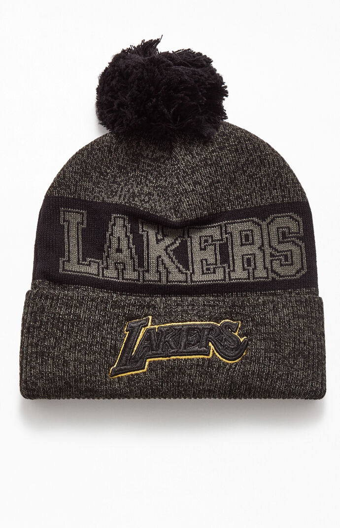 mitchell and ness lakers beanie