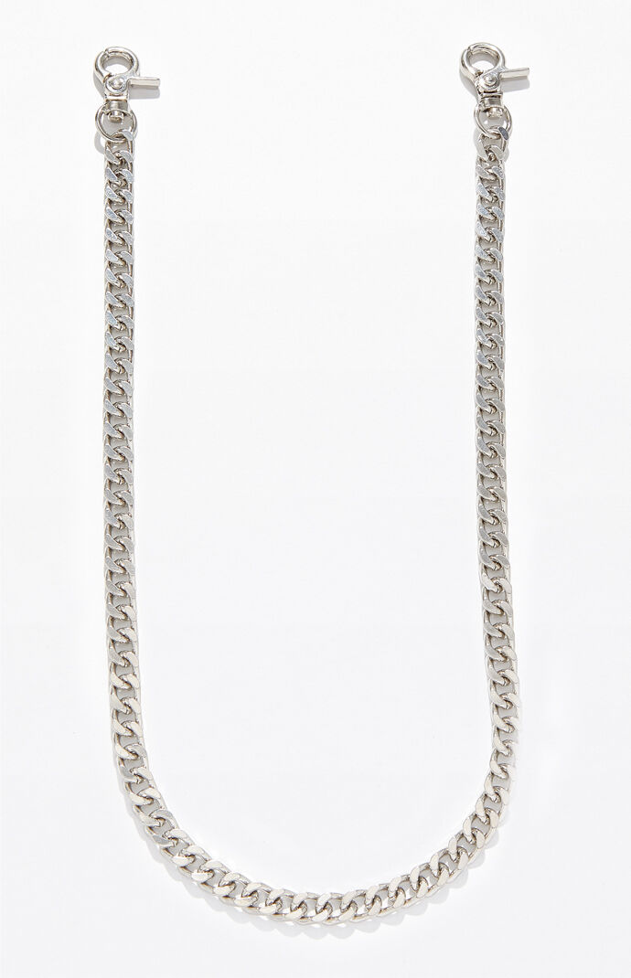Silver Curb Wallet Chain