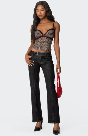 Lacey Leopard Mesh Tank Top image number 2