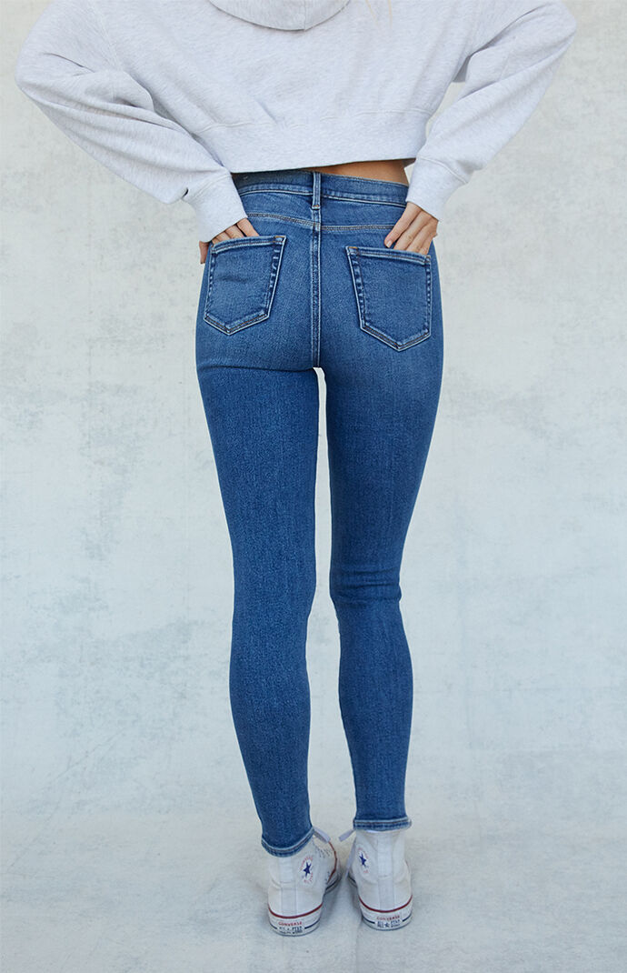 PacSun Medium Blue Super High Waisted Jeggings PacSun