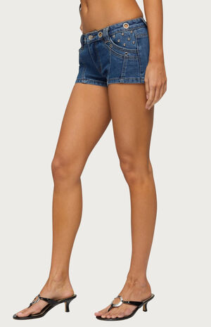 Danikah Denim Micro Shorts image number 2
