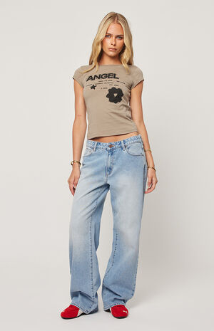 99 Kaia Worn Low Rise Baggy Jeans image number 5