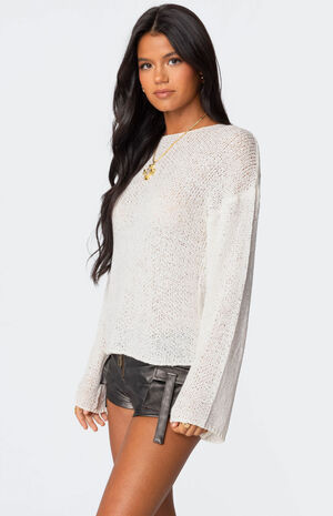 Drop Shoulder Light Knit Sweater image number 3