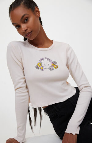 Smiley Flowers Long Sleeve T-Shirt Smiley Flowers Long Sleeve T-Shirt image number null